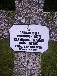 J�zef Witkowski upami�tniony na imiennej tablicy epitafijnej na mogile zbiorowej na cm. wojennym w Rydwanie. Stan z dn. 31.08.2012 r. (fot. B�a�ej Kucharski).

