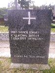 Strz. Teodor G�rski upami�tniony na imiennej tablicy epitafijnej na mogile zbiorowej w obr�bie kwatery wojennej �o�nierzy Wojska Polskiego na cm. parafii rzymskokatolickiej pw. �w. Macieja Aposto�a i �w. Ma�gorzaty w Bednarach. Stan z dn. 06.09.2012 r. (fot. B�a�ej Kucharski).