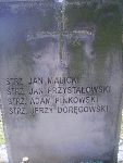 Strz. Jerzy Dor�gowski upami�tniony na imiennej tablicy epitafijnej na mogile zbiorowej na cm. wojennym w Kompinie. Stan z dn. 15.09.2012 r. (fot. B�a�ej Kucharski).
