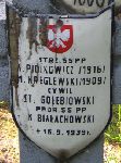 Bia�achowski, upami�tniony na imiennej tablicy epitafijnej na kwaterze wojennej na cmentarzu rzymskokatolickim w Rybnie. Stan z 2005r.