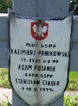 Adam Pujanek, upami�tniony na imiennej tablicy epitafijnej na kwaterze wojennej na cmentarzu rzymskokatolickim w Rybnie. Stan z 2005r.