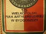 Proporczyk-pami�tka zwi�zany z 15 Wielkopolskim Pu�kiem Artylerii Lekkiej w Bydgoszczy ze spu�cizny po W�adys�awie Popku (przedmiot ze zb. rodzinnych).