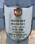 Leon Puk, upami�tniony na imiennej tablicy epitafijnej na kwaterze wojennej na cmentarzu rzymskokatolickim w Rybnie. Stan z 2005r.