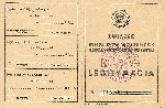 Legitymacja inwalid�w wojennych wydana Katarzynie Py�alskiej po poleg�ym synu Konstantym (dok. ze zb. rodzinnych).