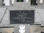 Kpr. pchor. Jerzy Zakrzewski upami�tniony na imiennej tablicy epitafijnej na mogile zbiorowej w obr�bie kwatery wojennej �o�nierzy Wojska Polskiego na cmentarzu parafialnym w Woli Cyrusowej. Stan z dn. 21.09.2013r. (fot. B�a�ej Kucharski).
