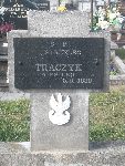 Strz. Traczyk upami�tniony na tablicy na mogile zbiorowej w obr�bie kwatery wojennej �o�nierzy Wojska Polskiego na cmentarzu parafialnym w Dmosinie.                                           Stan z dn. 19.10.2013r. (fot. B�a�ej Kucharski).
