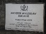 Por. Henryk Boles�aw Kaczor upami�tniony na grobie rodzinnym na cmentarzu katedralnym w �owiczu, ul. Blich. Stan z dn. 21. 03. 2014 r. (fot. B�a�ej Kucharski).
