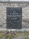Strz. Stanis�aw S�abuszewski (S�aboszewski) upami�tniony na tablicy nagrobnej, na mogile zbiorowej, na cmentarzu parafii rzymskokatolickiej pw. �w. Wojciecha, biskupa                               i m�czennika, w M�kolicach. Stan z dn. 02.05.2015 r.              (fot. B�a�ej Kucharski). 