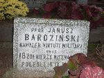 Tablica epitafijna ppor. Janusza Bardzi�skiego, �ychlin, Al. Rac�awickie, kwatera wojenna.