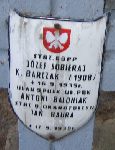 J�zef Sobieraj, upami�tniony na imiennej tablicy epitafijnej na kwaterze wojennej na cmentarzu rzymskokatolickim w Rybnie. Stan z 2005r.
