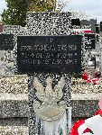 Stanis�aw Barzy�ski upami�tniony na imiennej tabliczce epitafijnej na jednej z mogi� zbiorowych kwatery wojennej na cmentarzu parafialnym w Bolimowie. Stan z dn. 14 pa�dziernika 2024 r. (fot. �ukasz Klimek).