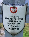 Marian Suchocki, upami�tniony na imiennej tablicy epitafijnej na kwaterze wojennej na cmentarzu rzymskokatolickim w Rybnie. Stan z 2005r.