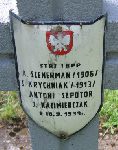 Adam Szenerman, upami�tniony na imiennej tablicy epitafijnej na kwaterze wojennej na cmentarzu rzymskokatolickim w Rybnie. Stan z 2005r.
