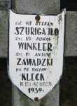 Stefan Szurigaj�o, upami�tniony na imiennej tablicy epitafijnej na wydzielonej kwaterze na cmentarzu rzymskokatolickim w Juliopolu.