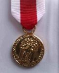 Medal "Za zas�ugi dla obronno�ci kraju" przyznany w dniu 25 pa�dziernika 2011 r. przez Ministra Obrony Narodowej Reginie Bednarskiej, wdowie po Bronis�awie Bednarskim (dok. ze zb. rodzinnych).