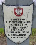 J�zef Gli�ski, upami�tniony na imiennej tablicy epitafijnej na kwaterze wojennej na cmentarzu rzymskokatolickim w Rybnie. Stan z 2005r.