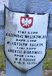 Kazimierz Waszkowski, upami�tniony na imiennej tablicy epitafijnej na kwaterze wojennej na cmentarzu rzymskokatolickim w Rybnie. Stan z 2005r.