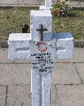 Tabliczka epitafijna Wac�awa Wici�skiego na kwaterze wojennej w Sochaczewie, ul. Traugutta (fot. 2005).