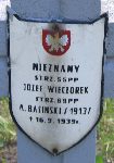 J�zef Wieczorek, upami�tniony na imiennej tablicy epitafijnej na kwaterze wojennej na cmentarzu rzymskokatolickim w Rybnie. Stan z 2005r.