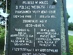 Obelisk we Wijewie - J�zef Garncarek (b��dnie zapisane nazwisko Garczarek)