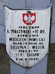 Szczepan W�jcik, upami�tniony na imiennej tablicy epitafijnej na kwaterze wojennej na cmentarzu rzymskokatolickim w Rybnie. Stan z 2005r.