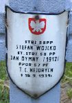 Stefan Woicka (Wojcko), upami�tniony na imiennej tablicy epitafijnej na kwaterze wojennej na cmentarzu rzymskokatolickim w Rybnie. Stan z 2005r.