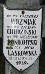 Kazimierz Wo�niczek (Wo�niak), upami�tniony na imiennej tablicy epitafijnej na kwaterze wojennej na cmentarzu rzymskokatolickim w Juliopolu. Stan z 2004r.
