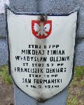 Miko�aj Ziniak, upami�tniony na imiennej tablicy epitafijnej na kwaterze wojennej na cmentarzu rzymskokatolickim w Rybnie. Stan z 2005r.