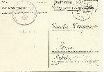 Rewers karty pocztowej z zawiadomieniem o �mierci Zenona Krzywi�skiego nadanej 14 listopada 1939 r. do rodziny zmar�ego w Poznaniu przez pp�k. dr. Jana P�skiego, komendanta w szpitala wojennego w Sochaczewie (dok. ze zb. rodzinnych).