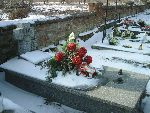 Bratoszewice, mogi�a indywidualna (2). Stan z dn. 03. 02. 2014 r. (fot. Zbigniew Adamas).