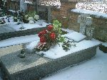 Bratoszewice, mogi�a indywidualna (2). Stan z dn. 03. 02. 2014 r. (fot. Zbigniew Adamas).