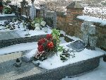 Bratoszewice, mogi�a indywidualna (2). Stan z dn. 03. 02. 2014 r. (fot. Zbigniew Adamas).