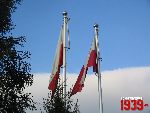 Borz�cin Du�y, ul. Warszawska / Spacerowa, krzy� i tablica pami�tkowa. Stan z dn. 12. 11. 2011 r. (fot. Tomasz Karolak).